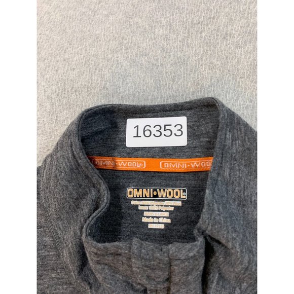 Omni Wool Quarter Zip Long Sleeve Pullover Base Layer‎ Shirt (Men's XL) Gray - Picture 5 of 12